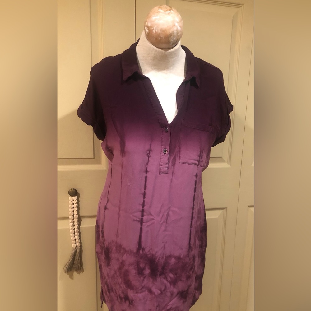 Purple tie dye ombré tunic by Rock & Republic size Medium